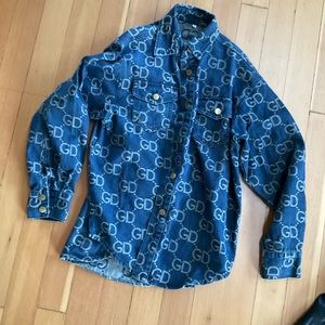 GD Logo Denim Shacket